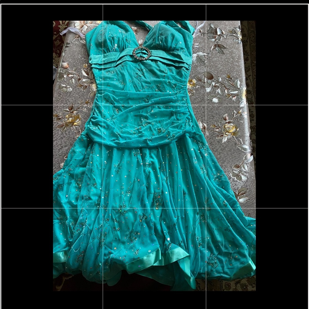 Blue sparkly dress